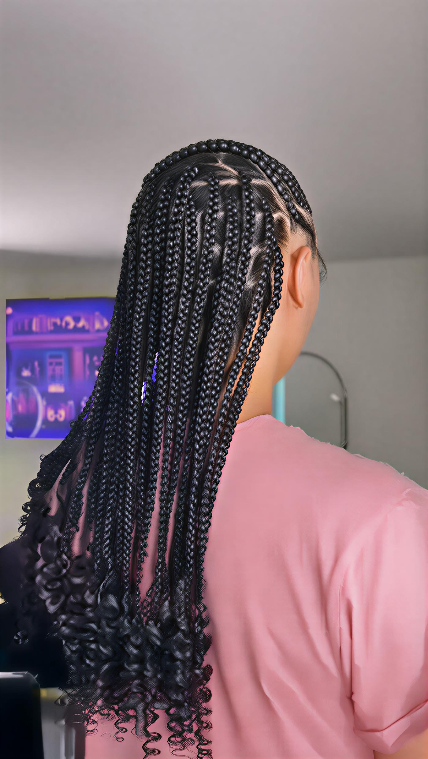 Classic and timeless geometric Box Braids