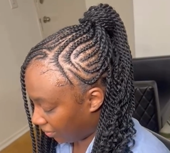 Cornrows with Design
